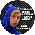Valve stickers til platehjul - "Faster then light" (2 stk)
